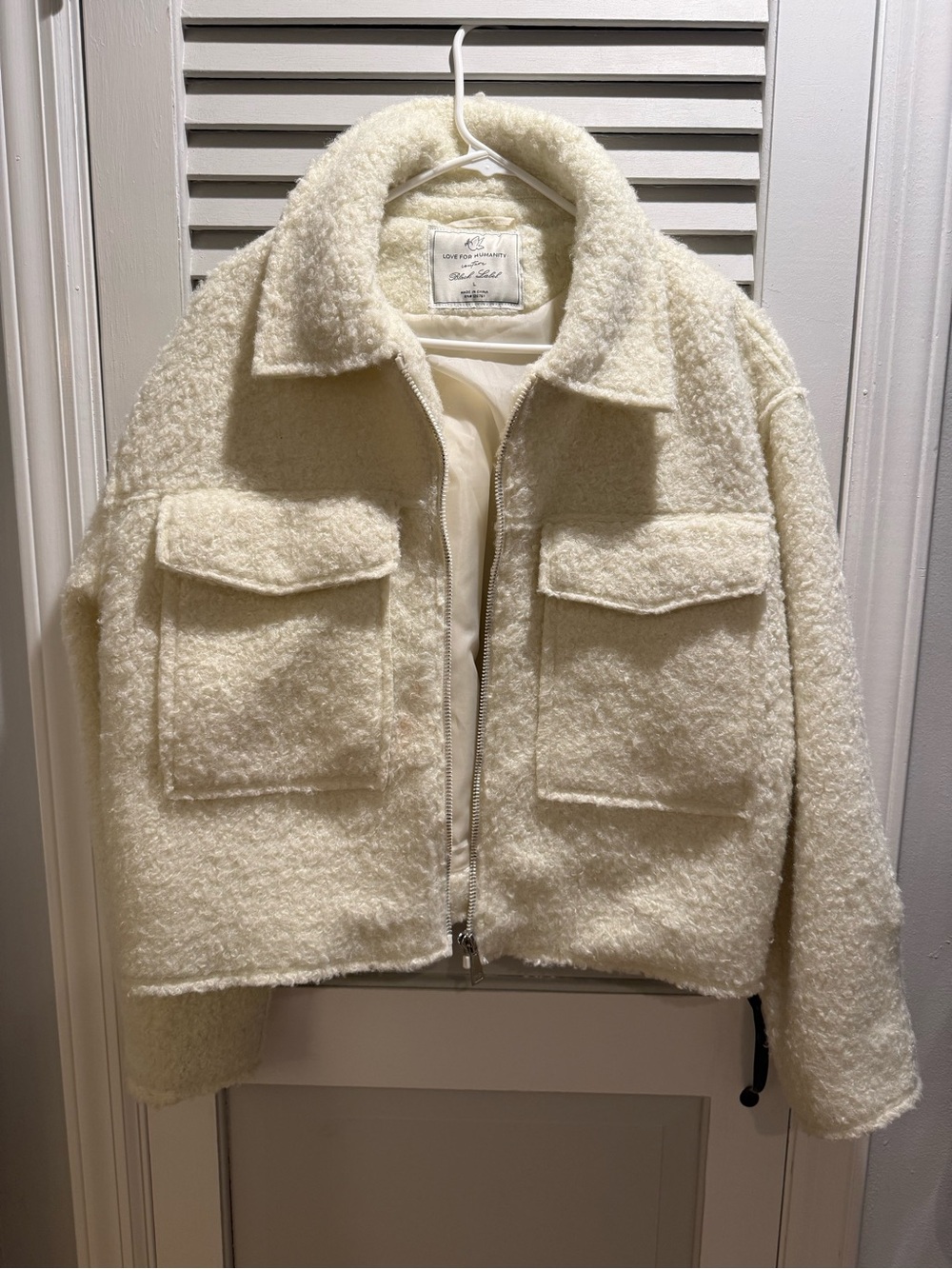 Love for humanity Sherpa jacket